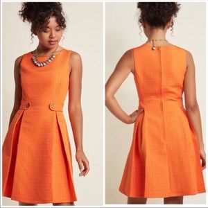 🤩NWOT! ModCloth “So 60’s A-Line Dress” in Orange!